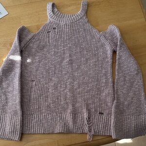 Hollister Lilac Off-the-Shoulder Sweater